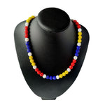 Acuna Baseball Bead Necklace Rhinestone Bling Baseball Drip Necklace Red Yellow Blue White