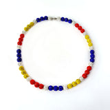 Acuna Baseball Bead Necklace Rhinestone Bling Baseball Drip Necklace Red Yellow Blue White