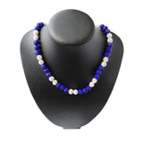 12 Pack Drip Necklaces Baseball Rhinestone Bead Necklaces for Boys Blue White