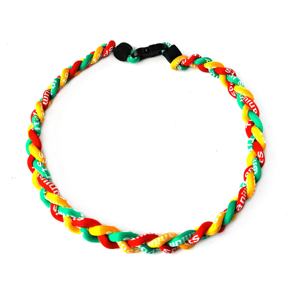 Pack of 12 Autism Awareness Baseball Rope Necklaces Boys Braided Necklaces Red Yellow Light green
