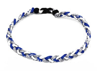 Pack of 12 Baseball Rope Necklaces for Boys Blue Gray White