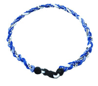Pack of 12 Baseball Titanium Necklaces for Boys Blue White
