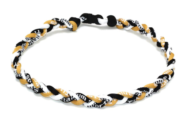 Pack of 12 Baseball Titanium Necklaces Gold Black White