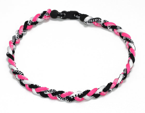 Pack of 12 Breast Cancer Baseball Titanium Necklaces for Boys Neon Pink Black White