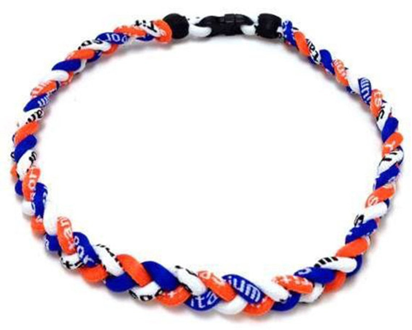 Pack of 12 Titanium Tornado Necklaces Orange Blue White OhyIn