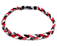 Pack of 12 Baseball Rope Necklaces for Boys Red Black White