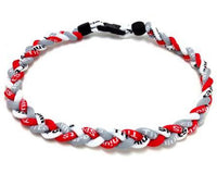 Pack of 12 Baseball Rope Necklaces for Boys Red Gray White